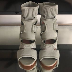 Zara sage Knit Heels